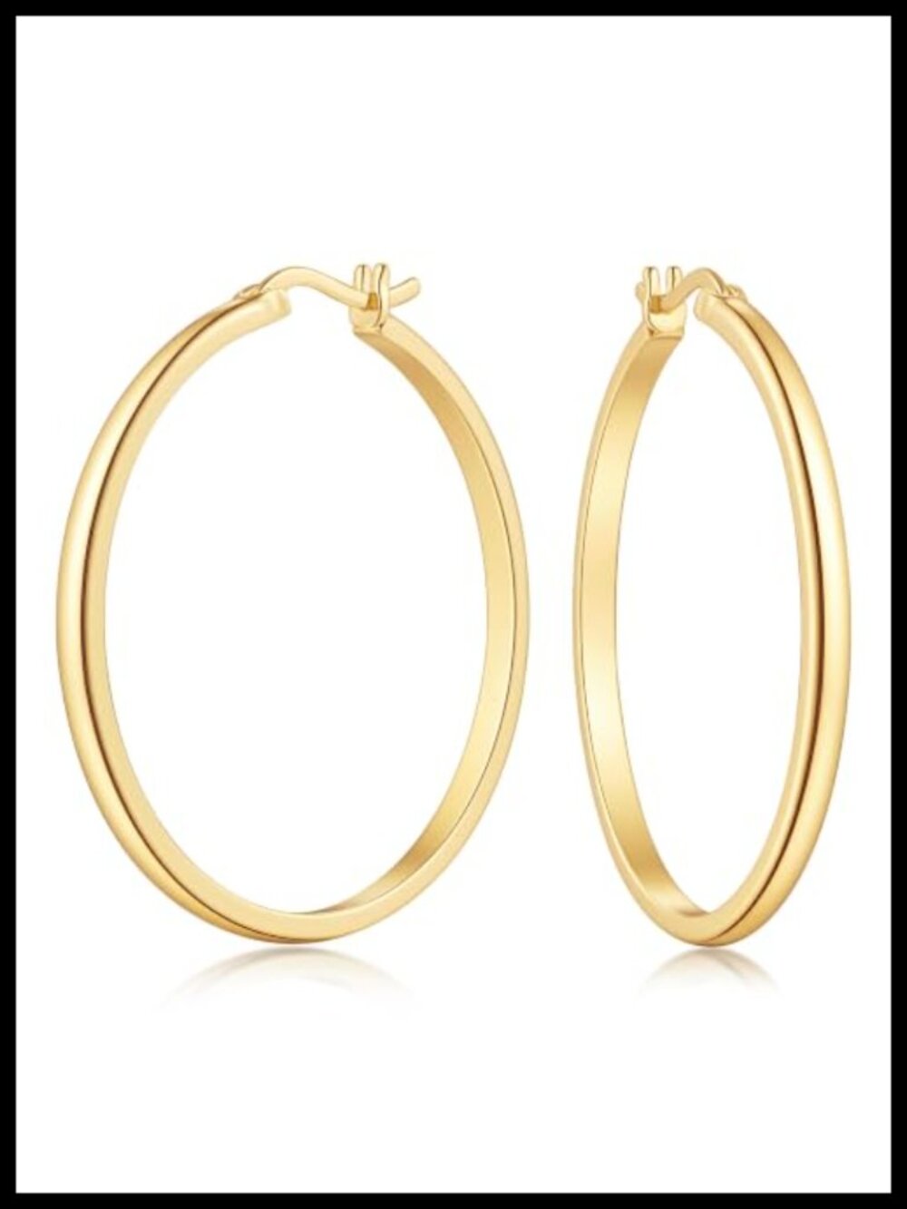 14K Gold Hoop Earrings Small Gold Huggie Hoop Women Latch Back
